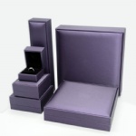 High End Purple Leather Jewelry Box