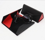 Triangle Folding Leather Eyeware Case